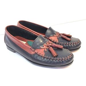Johnston Murphy Kiltie Tassel Leather Slip-On TwoTone Accademic Oldmoney Loafer